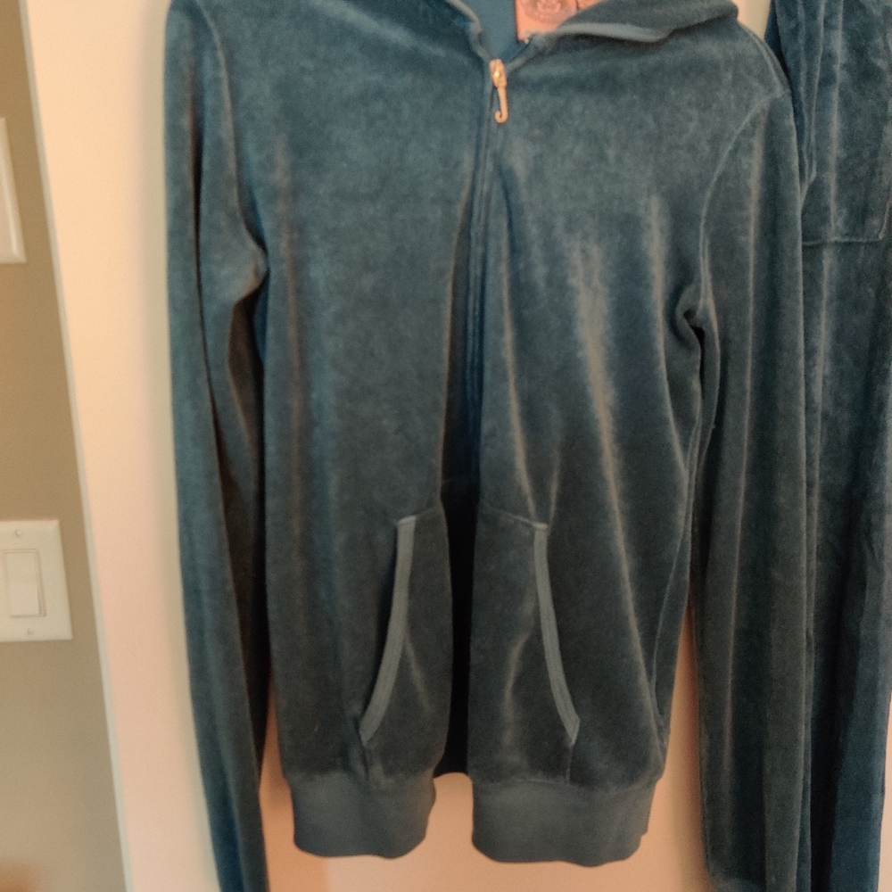 Juicy Couture Blue Terry cloth zip up jacket